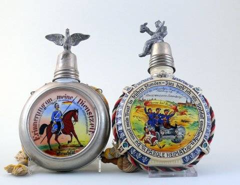 Reservistenflaschen aus Porzellan, Glas oder Keramik